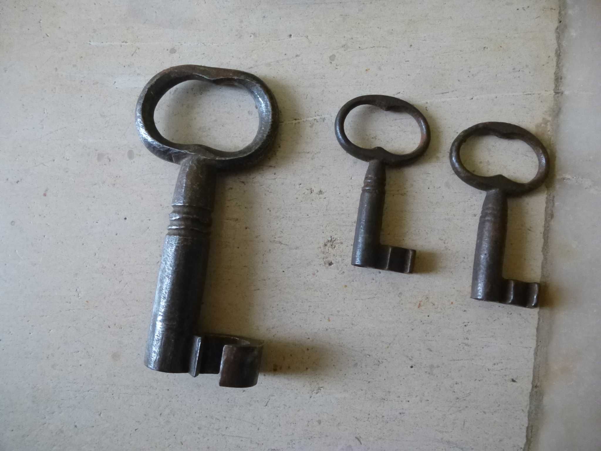 Chaves de ferro forjado de portas antigas