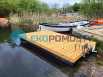 OD RĘKI - platforma pływająca, tratwa 4x2,4m - 9,6mkw modrzew eu.