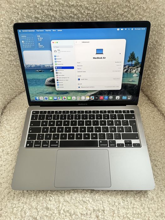 Macbook air 13 M1 2020 8/256gb Батарея 100%
