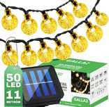 Nowa girlanda solarna ogrodowa balkonowa 11,8m, 50 żarówek LED