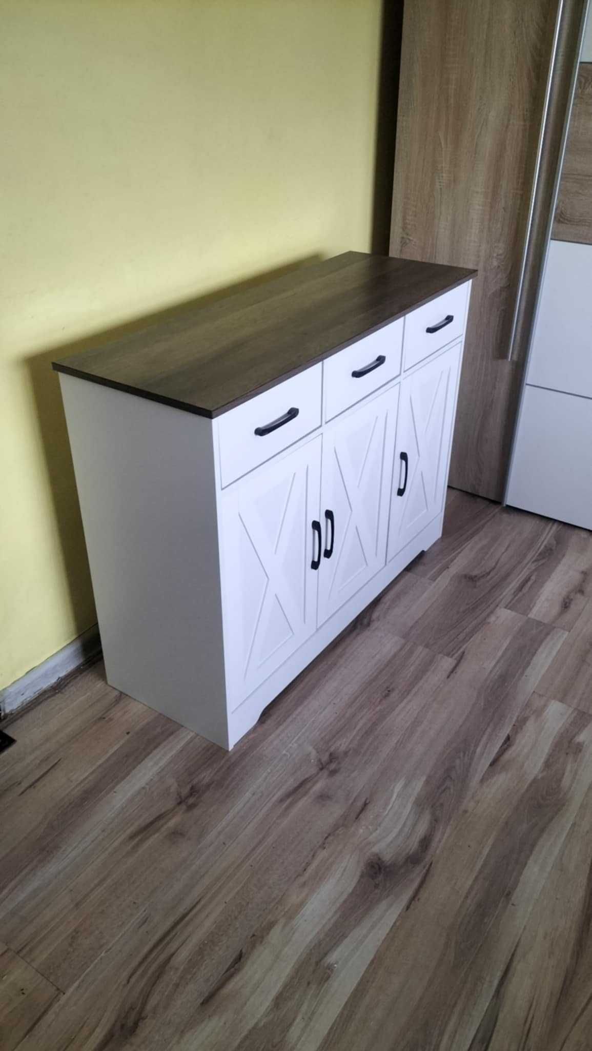 komoda szafka bufetowa z szufladami i półkami,