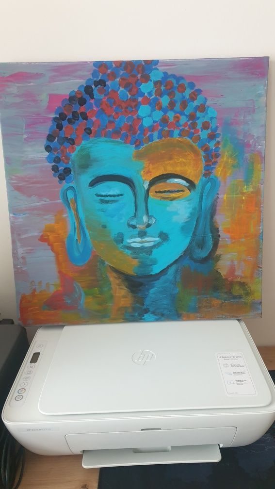 Obraz 50x50 Budda kolorowy