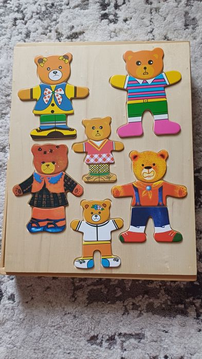 МАЗАИКА Пазл Игрушка Деревяный конструктор собери ведмежат