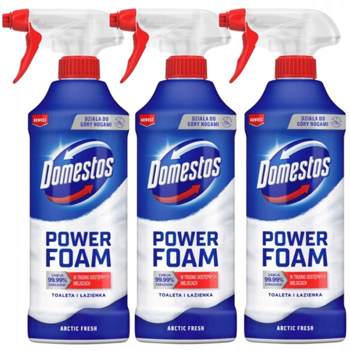 Domestos  Piana do czyszczenia toalet i łazienek Arctic 435 ml x 3