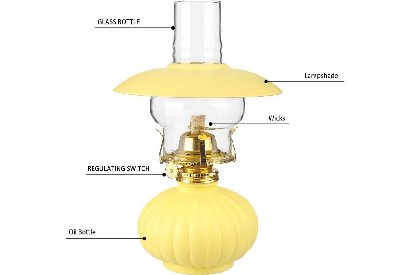lampa naftowa olejowa z kominkiem 28CM