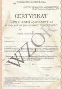 Użyczę Certyfikat Kompetencji Zawodowych!!!