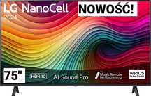Telewizor LED LG 75NANO82T6B 4K UHD webOS Smart tv AI