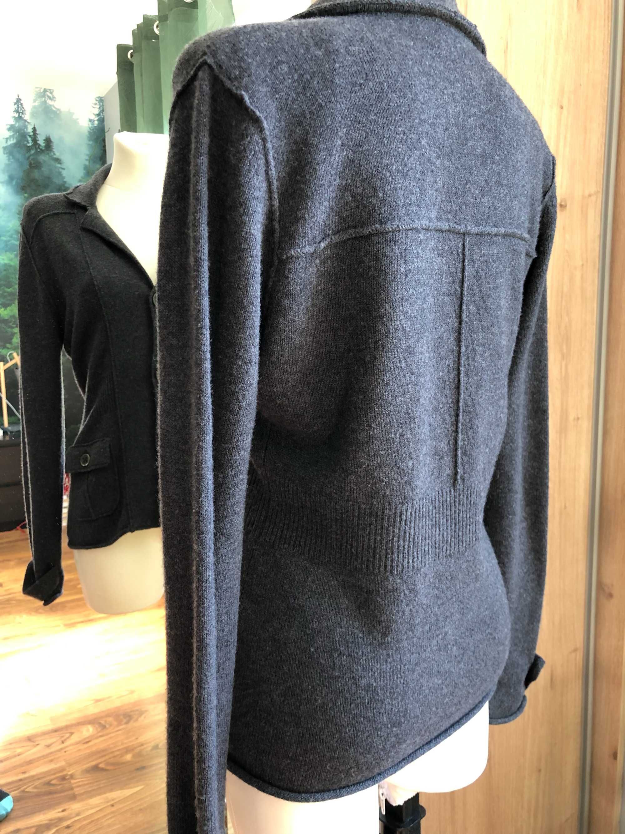 sweter marynarka kardigan z kaszmiru i wełny