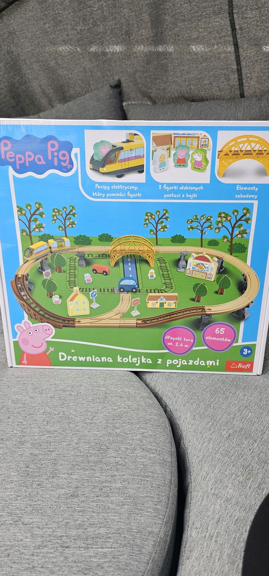 Kolejka drewniana peppa pig