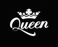 QUEEN KRÓLOWA- 14cm x 10cm- naklejka na auto ścianę laptop quad