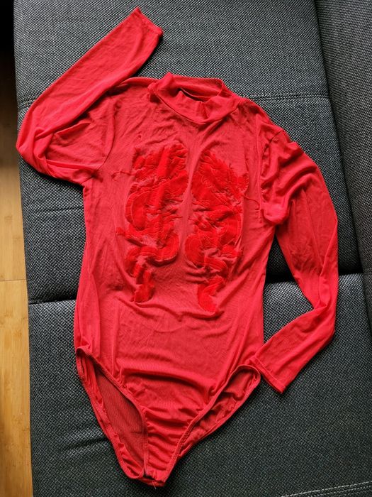 Body bluzka top tiul siateczka M L