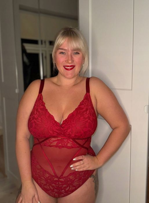 Zizzi 48 4xl 90f Seksowne Body Koronkowe Czerwone Duży Rozmiar