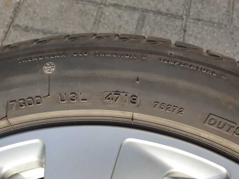 4x Opony Letnie 225/55/18 Bridgestone Turanza T005, 6,5-7 mm, 2019 rok