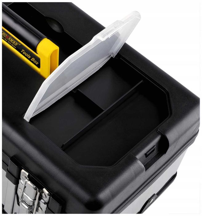 Skrzynka Narzędziowa Skrzynka akcesoria Stalowa 3 Warstwowa Z Zamkami