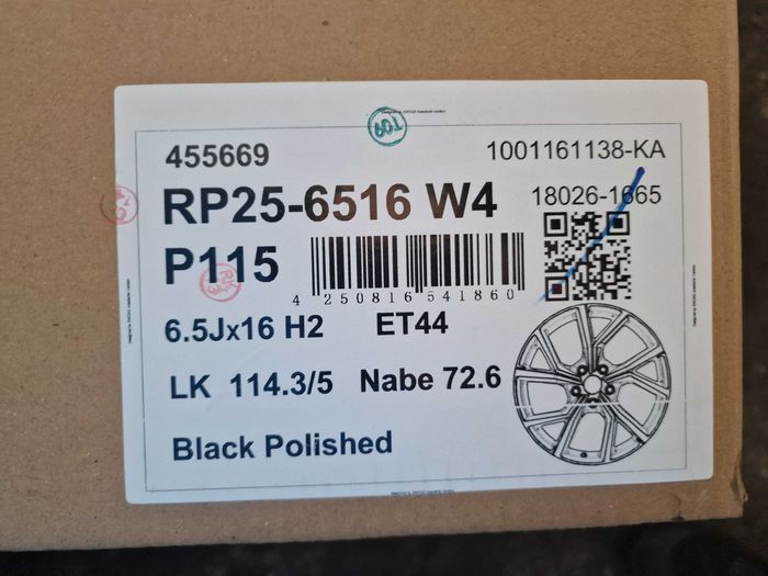 NOWE alufelgi SUZUKI 16" 5x114,3 Grand Vitara Kizashi Czarne