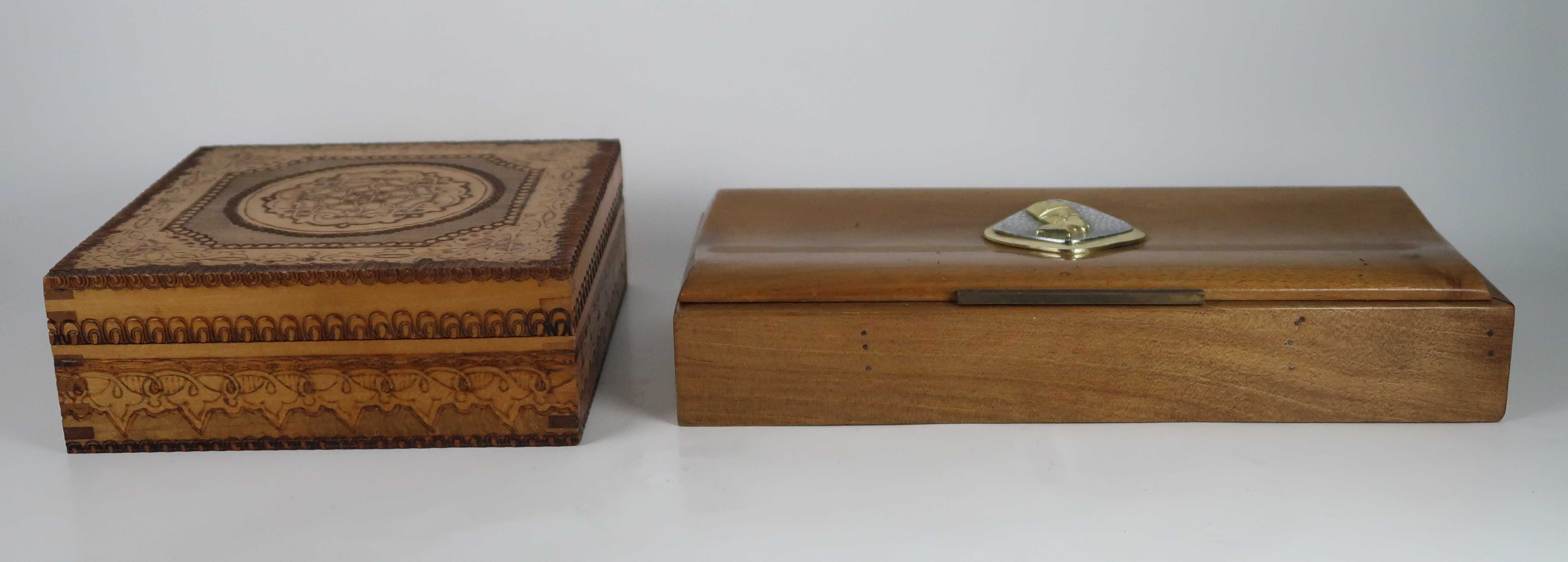 4 caixas antigas em madeira
