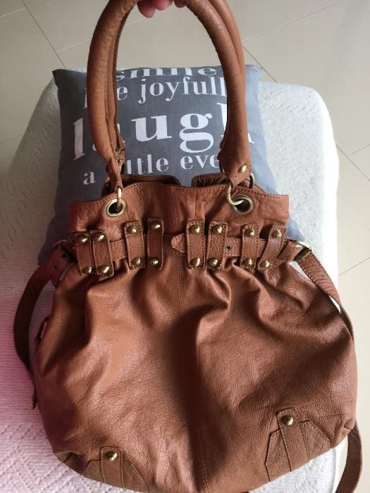 Torebka ASOS skóra naturalna camel karmel NOWA worek