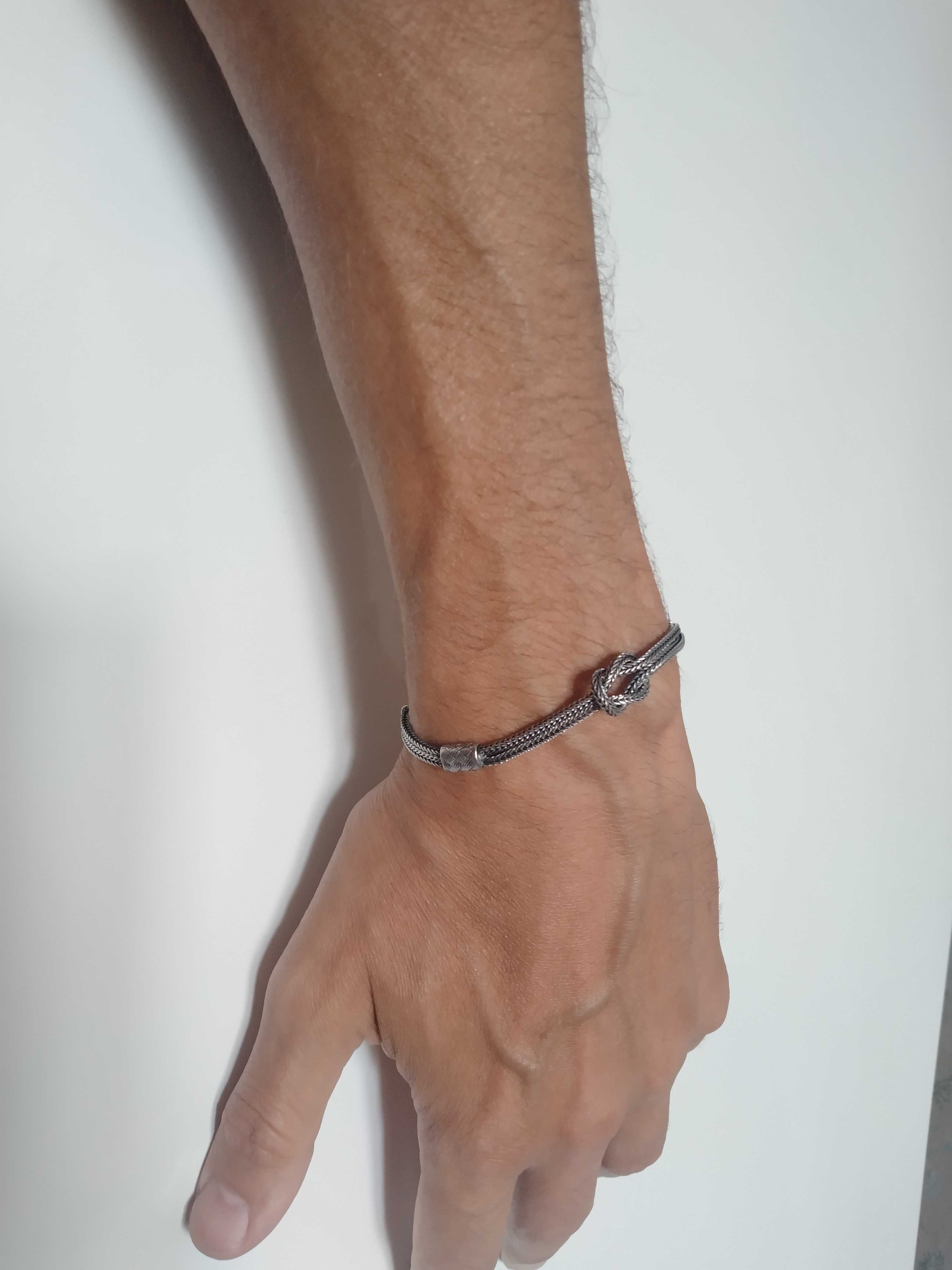 Мужской серебряный браслет