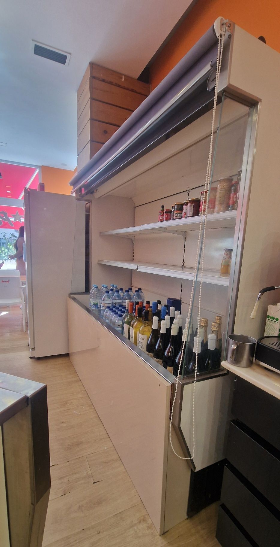 Expositor refrigerado para supermercado/restauração