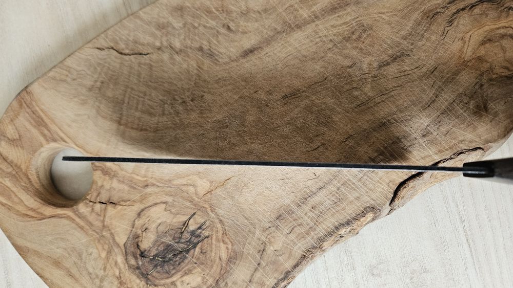 Nóż kuchenny a'la nakiri ze skórzaną pochwą