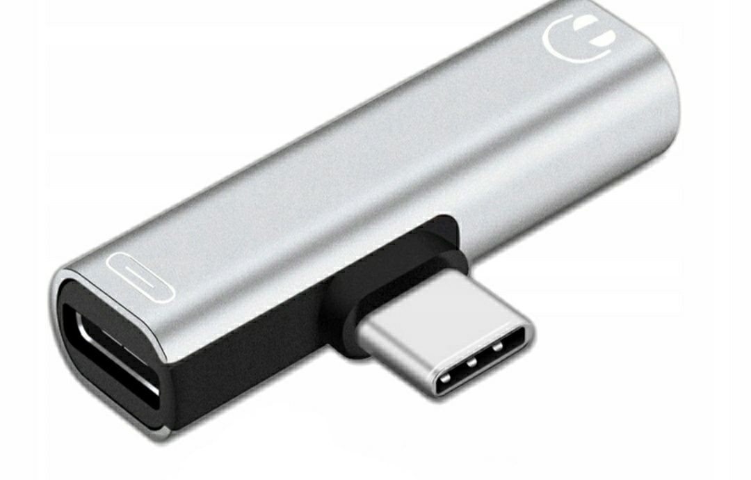 Adapter USB C przejściówka mini jack 3.5 mm rozdzielacz gniazdo USB-C