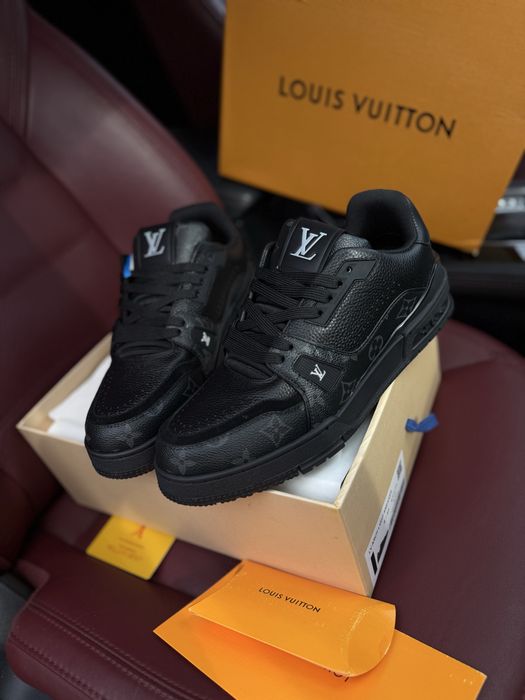 Кросівки чоловічі Снікерси LV Louis Vuitton Trainer Black