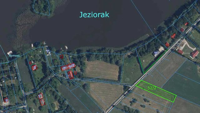 Jezioro, Jeziorak, druga linia, media, Mazury, Iława, 2400 m²