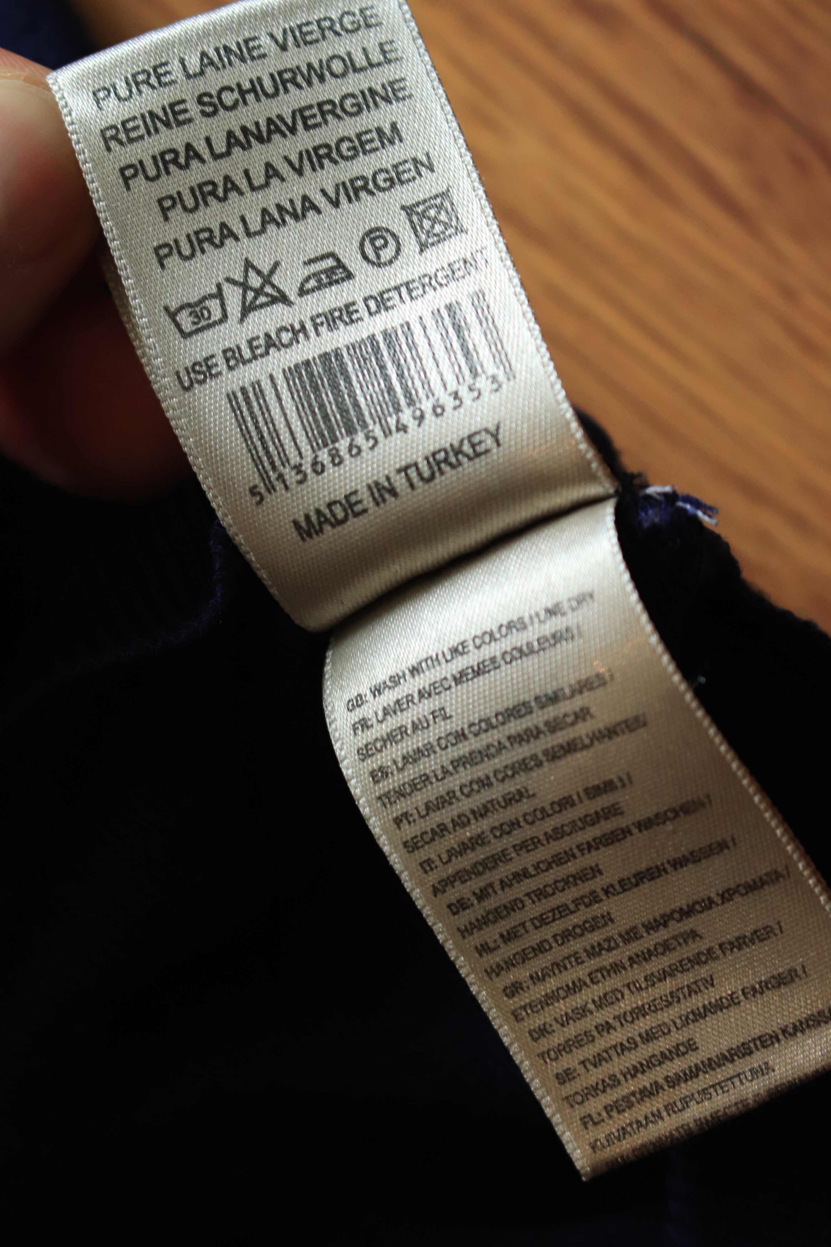 Sweter Burberry r. L fioletowy wełna dł. rękaw dobry stan