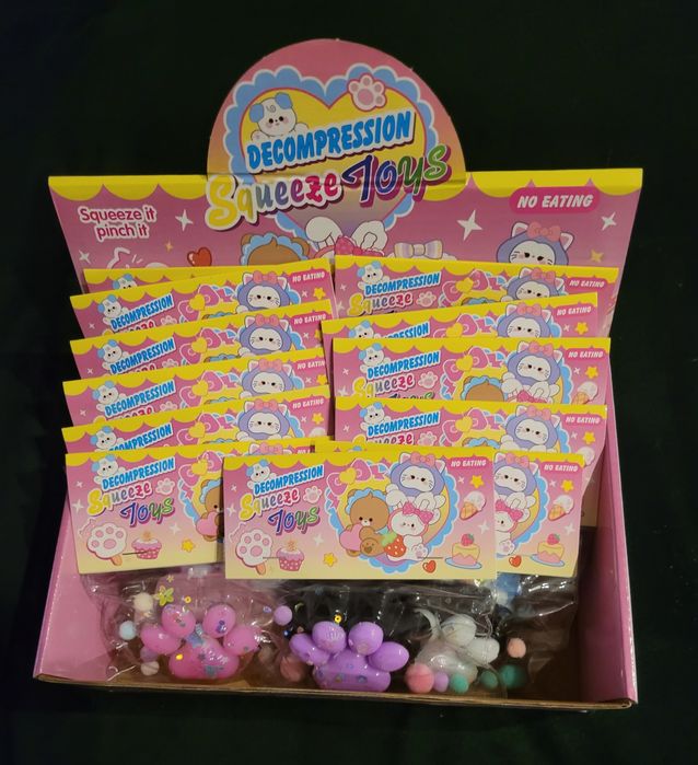 Gniotki squishy kocie łapki led świecące 12szt. Nowe