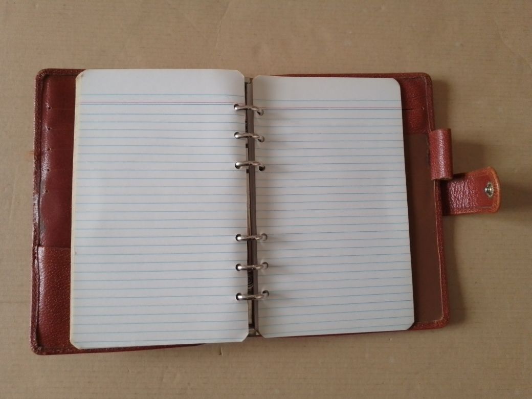 Organizador Filofax de pele genuína