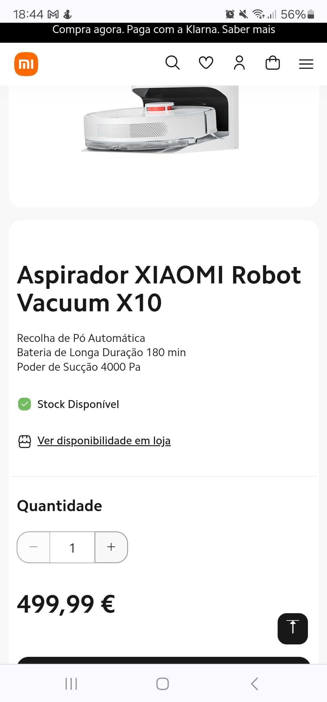 Aspirador Robot Xiomi Vacuum X10