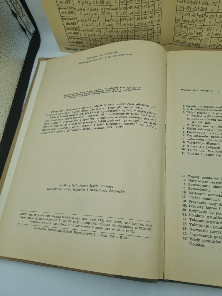 Pasowania i pomiary Edward Janke 1968