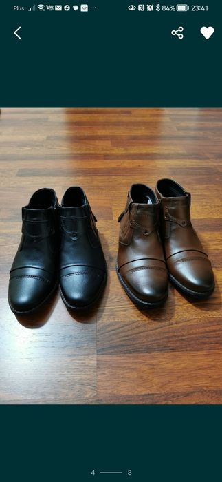 Eleganckie Skórzane Ocieplane Buty Męskie Na Zamek