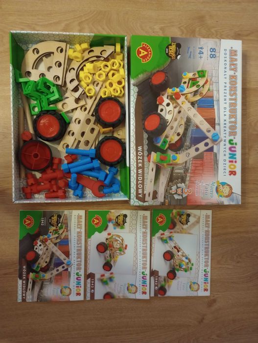 MAŁY KONSTRUKTOR Junior 3w1 Wózek Widłowy ZESTAW