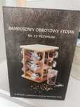 Bambusowy obrotowy stojak na 12 przypraw
