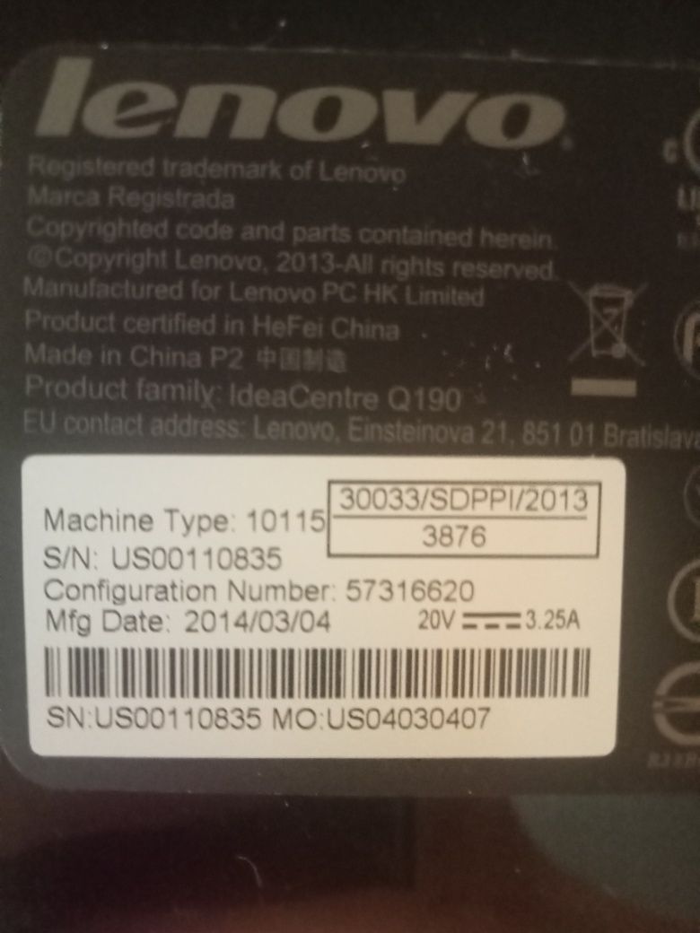 Lenovo IdeaCentre Q190, desktop compacto de 2014
