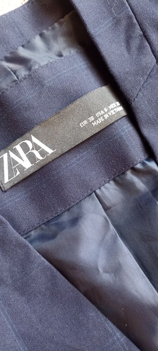 Marynarka jednorzędowa Zara 38 granatowa