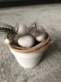Ozdoba wielkanocna - doniczka z jajkami