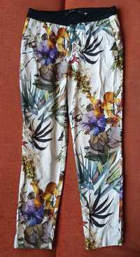 Eleganckie spodnie w kwiaty Zara Women S
