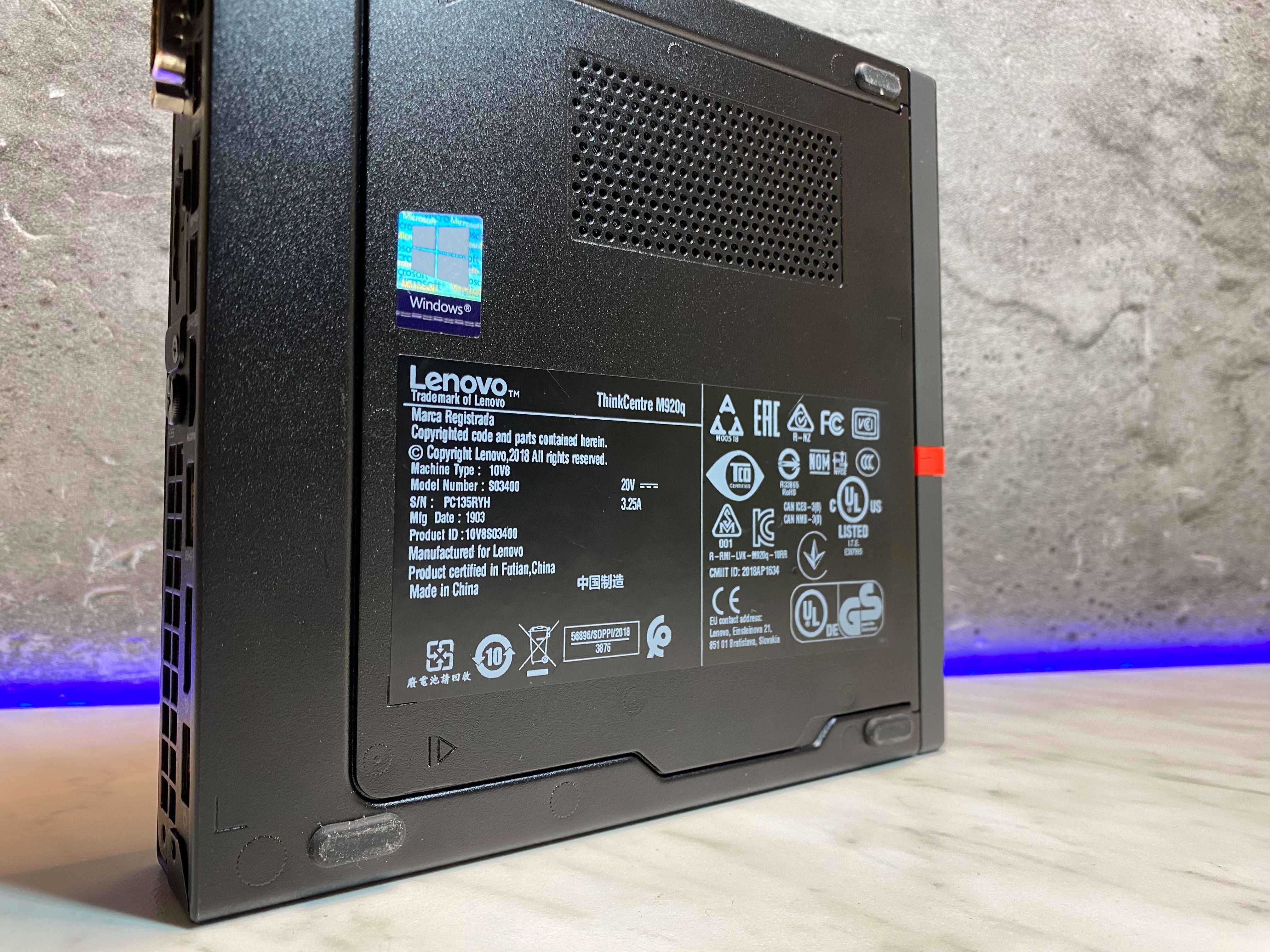 Mini PC Lenovo M920q Tiny i5-8500T 16GB 512GB NVMe SSD WIN 11 PRO A