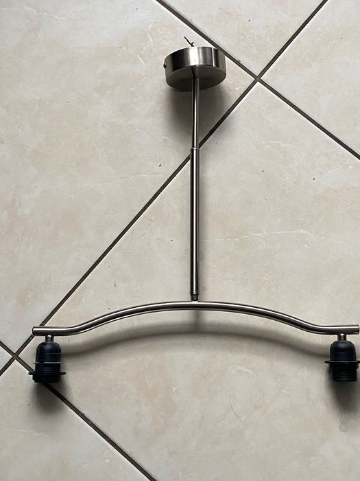 IKEA stalowa lampa żyrandol na dwie żarówki