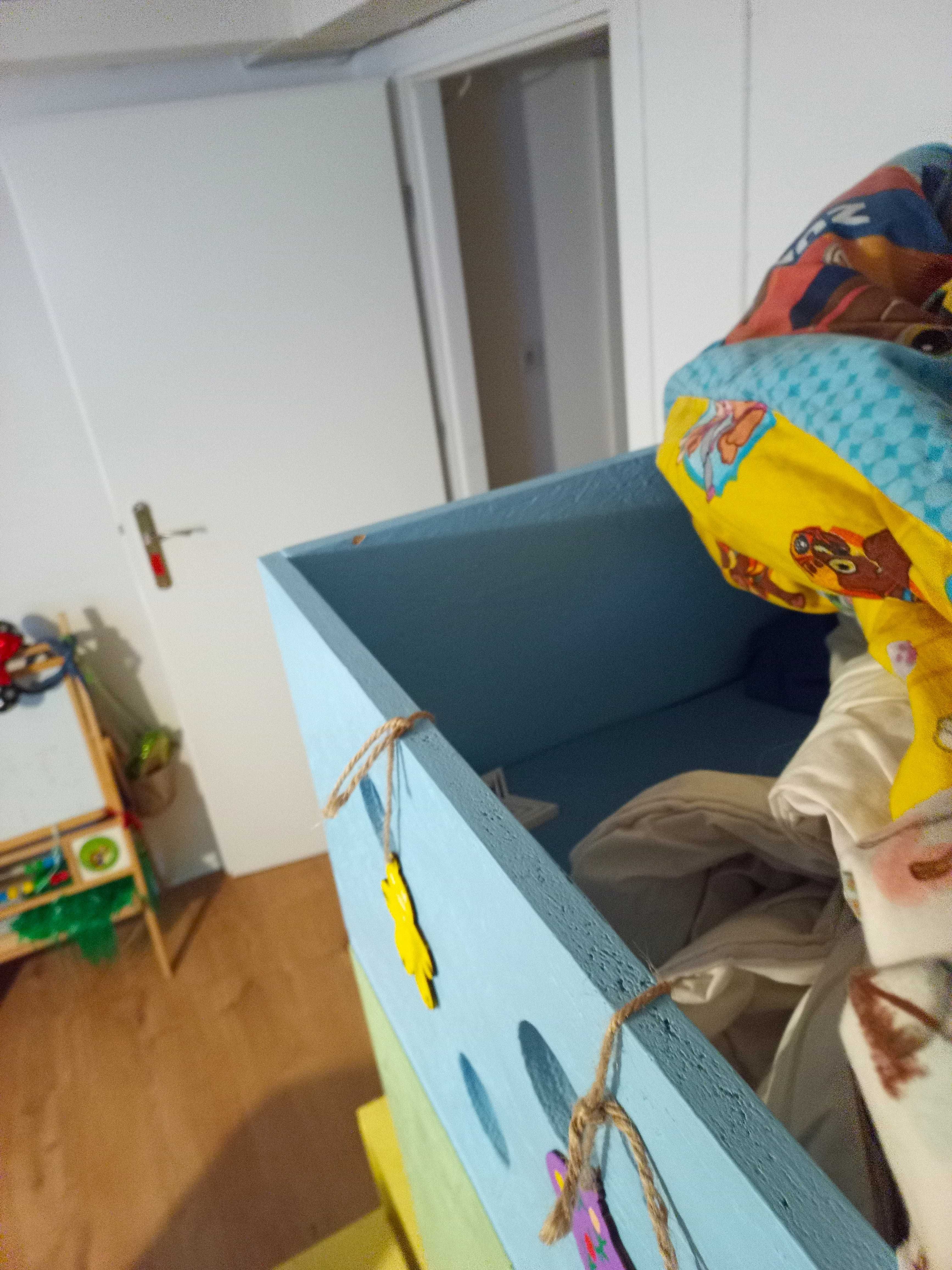 Łóżko piętrowe z szafą, z płyt OSB 18mm