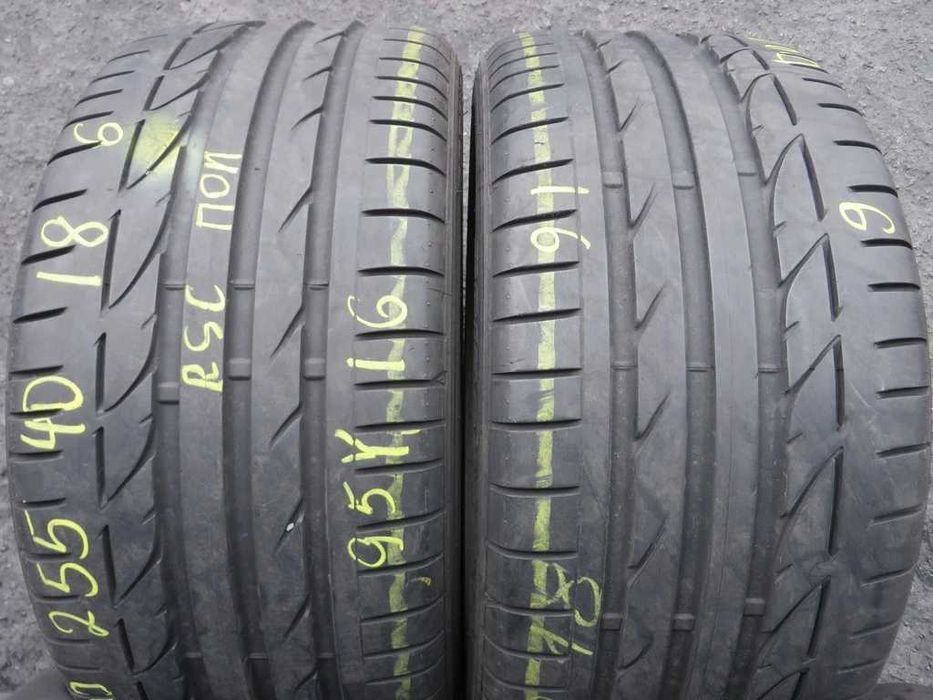 255/40 R18 95Y RSC Bridgestone PotenzaS001 літо 2штуки шини бу