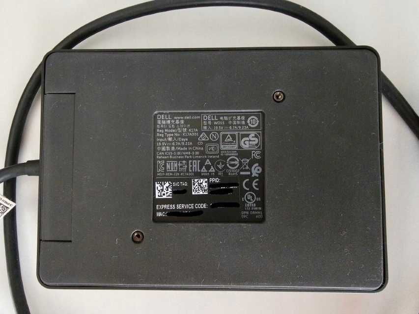 Stacja Dokująca DELL WD15 K17A + Zasilacz 130W