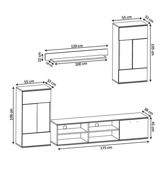 Conjunto completo para sala de estar - portes grátis.