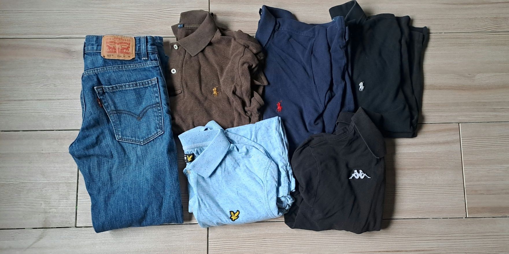 Футболки polo Ralph Lauren,Lyle Scott,kappa,джинсы levi's