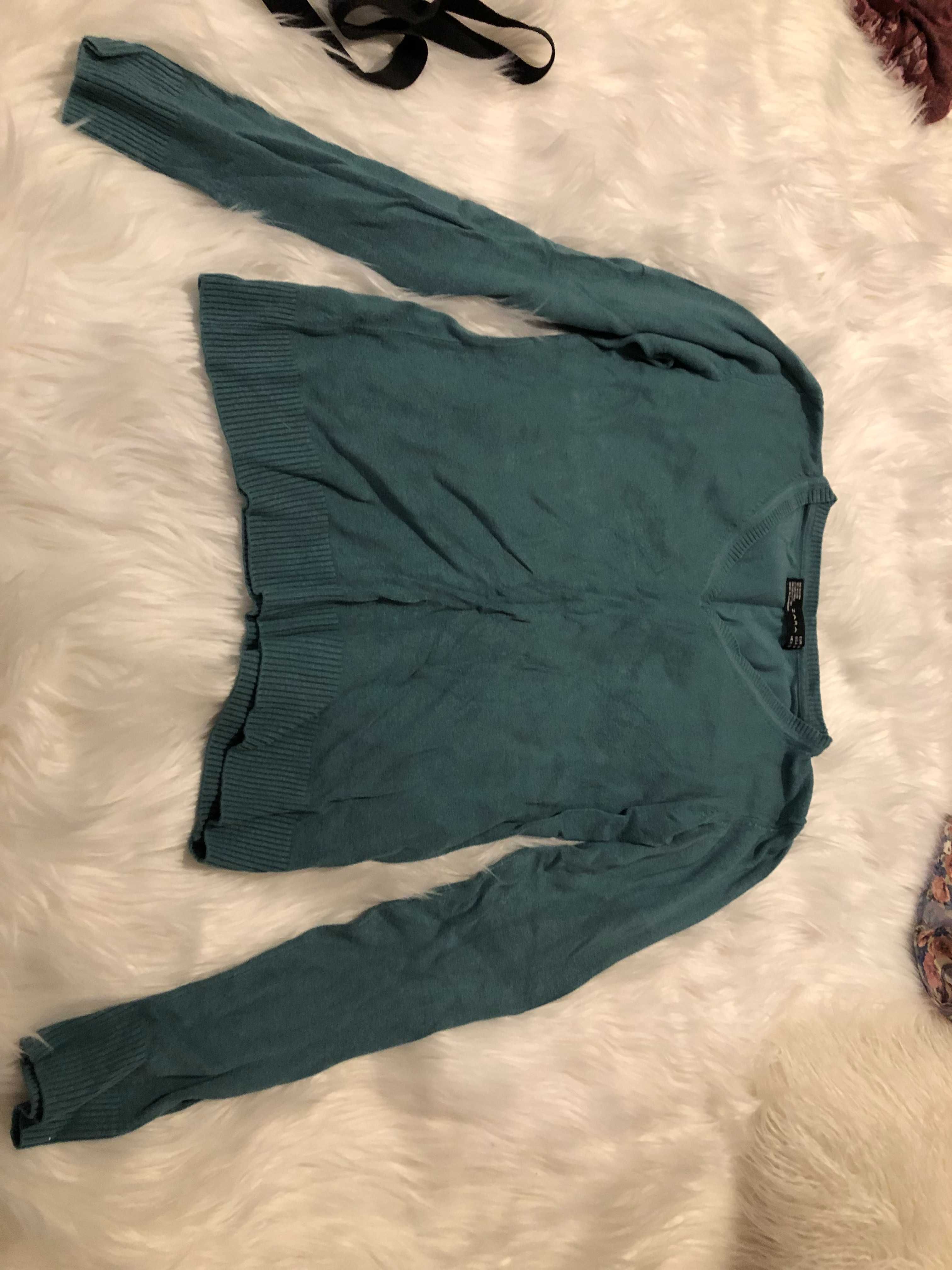 camisola azul zara tamanho m