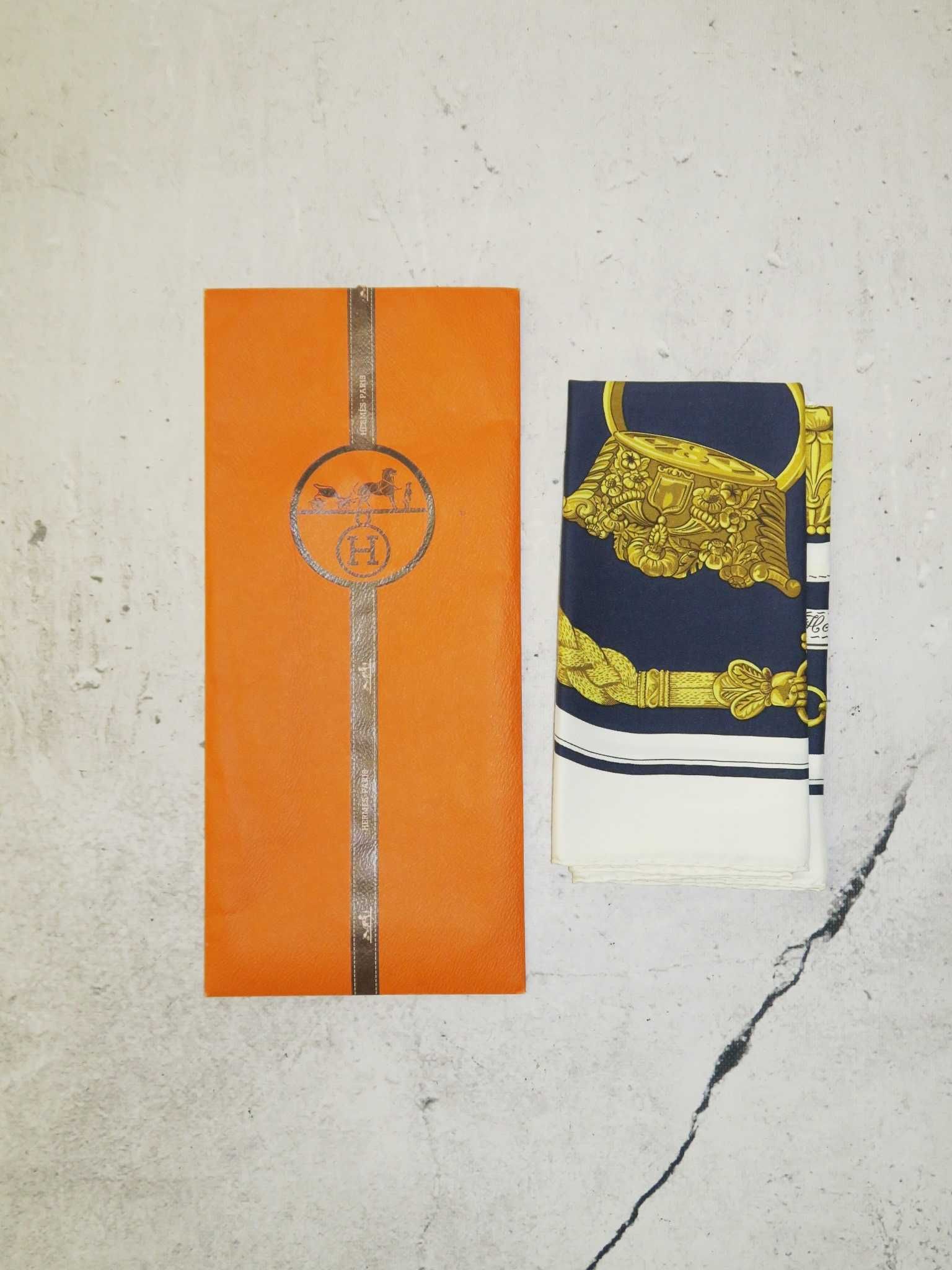 Hermes chusta jedwabna klasyka vintage nowa