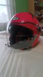 Capacete KYT d-city - liso - fuxia fluo - rosa Tamanho S