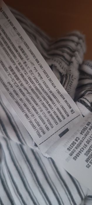 Hollister crop top koszykowy w paski 34 XS